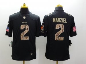 Nike cleveland browns #2 manziel Black Salute to Service Jerseys(Limited)