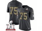 Youth Nike New England Patriots #75 Ted Karras Limited Black 2016 Salute to Service Super Bowl LI 51 NFL Jersey