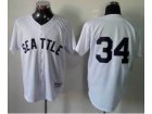 mlb jerseys seattle mariners #34 white-1