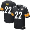 Nike Pittsburgh Steelers #22 William Gay Black Jerseys(Elite)