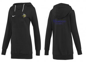 Women Minnesota Vikings Logo Pullover Hoodie-088