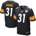 Mens Nike Pittsburgh Steelers #31 Ross Cockrell Elite Black Team Color NFL Jersey