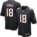 Mens Nike Atlanta Falcons #18 Taylor Gabriel Game Black Alternate NFL Jersey