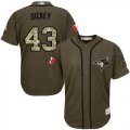 Toronto Blue Jays #43 R.A. Dickey Green Salute to Service Stitched Baseball Jersey