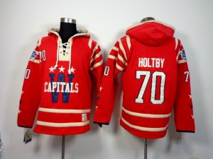 NHL Washington Capitals #70 Braden Holtby Red[pullover hooded sweatshirt]