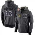 NFL Mens Nike New York Giants #13 Odell Beckham Jr Stitched Black Anthracite Salute to Service Player Performance Hoodie