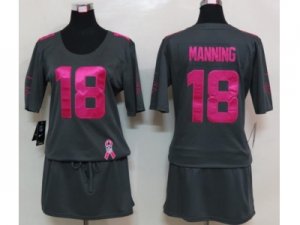 Nike women nfl denver broncos #18 manning dk.grey jerseys[breast cancer awareness]