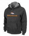 Denver Broncos Authentic Logo Pullover Hoodie D.Grey