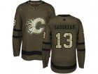 Youth Adidas Calgary Flames #13 Johnny Gaudreau Green Salute to Service Stitched NHL Jersey