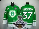 nhl boston bruins #37 bergeron green[2011 stanley cup champions]