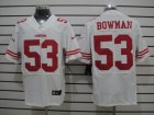 Nike NFL San Francisco 49ers #53 Bowman White Jerseys(Elite)