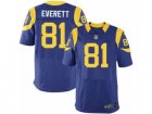 Mens Nike Los Angeles Rams #81 Gerald Everett Elite Royal Blue Alternate NFL Jersey