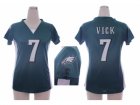 Nike Women Philadelphia Eagles #7 Michael Vick green jerseys[draft him ii top]