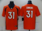 Nike Broncos #31 Justin Simmons Orange Vapor Untouchable Limited Jersey