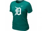 Women MLB Detroit Tigers Heathered L.Green Nike Blended T-Shirt