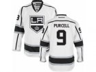 Mens Reebok Los Angeles Kings #9 Teddy Purcell Authentic White Away NHL Jersey