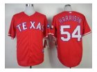 mlb jerseys texas rangers #54 harrison red[2014 new]