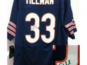 Nike NFL Chicago Bears #33 Charles Tillman Blue Jerseys(Signed Elite)
