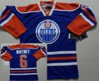 nhl edmonton oilers #6 whitney lt.blue