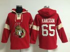 NHL Ottawa Senators #65 Erik Karlsson Red jerseys(Pullover Hoodie)