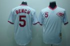 mlb cincinnati reds #5 bench m&n white