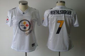 women nfl pittsburgh steelers #7 roethlisberger white[2011 fem fan]