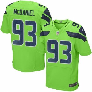Mens Nike Seattle Seahawks #93 Tony McDaniel Elite Green Rush NFL Jersey
