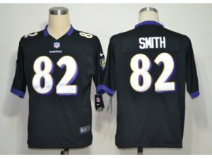 NIKE NFL Baltimore Ravens #82 Torrey Smith Black Game Jerseys