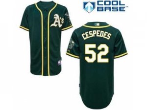 mlb jerseys oakland athletics #52 yoenis cespedes green[2014 new]