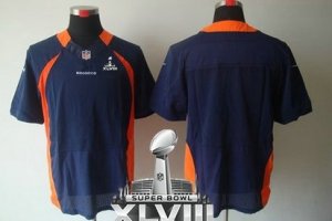 Nike Broncos Blank Navy Blue Alternate Super Bowl XLVIII NFL Elite Jersey