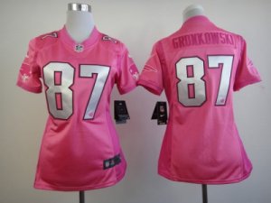 Nike Women nfl New England Patriots #87 Rob Gronkowski Pink Jerseys[love s]