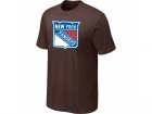 NHL New York Rangers Big & Tall Logo Brown T-Shirt