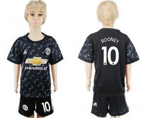 2017-18 Manchester United 10 ROONEY Away Youth Soccer Jersey