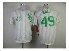 mlb jerseys chicago white sox #49 sale white[green stripe]