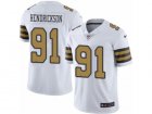 Mens Nike New Orleans Saints #91 Trey Hendrickson Limited White Rush NFL Jersey