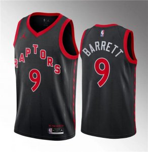 Men\'s Toronto Raptors #9 RJ Barrett Black Statement Edition Stitched Basketball Jersey