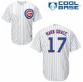 Mens Majestic Chicago Cubs #17 Mark Grace Authentic White Home Cool Base MLB Jersey