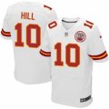 Mens Nike Kansas City Chiefs #10 Tyreek Hill Elite White NFL Jersey