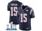 Men Nike New England Patriots #15 Chris Hogan Navy Blue Team Color Vapor Untouchable Limited Player Super Bowl LII NFL Jersey