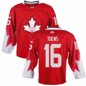 Youth Adidas Team Canada #16 Jonathan Toews Authentic Red Away 2016 World Cup Ice Hockey Jersey