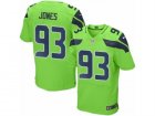 Mens Nike Seattle Seahawks #93 Nazair Jones Elite Green Rush NFL Jersey