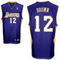 nba los angeles lakers #12 brown purple[2011 revolution 30]