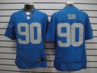 Nike NFL Detroit Lions #90 Ndamukong Suh Colors Alternate Blue Elite jerseys