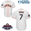 Astros #7 Craig Biggio White New Cool Base 2017 World Series Champions Stitched MLB Jersey