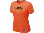 bigWomen San Francisco Giants Nike Orange Short Sleeve Practice T-ShirtCA4I4O9O