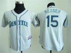 Youth Mlb Seattle Mariners #15 Kyle Seager Grey jersey