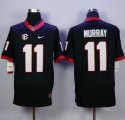 NCAA Georgia Bulldogs #11 Aaron Murray Black Jerseys