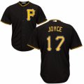 Men's Majestic Pittsburgh Pirates #17 Matt Joyce Replica Black Alternate Cool Base MLB Jersey