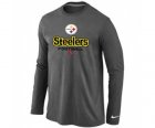 Nike Pittsburgh Steelers Critical Victory Long Sleeve T-Shirt D.Grey