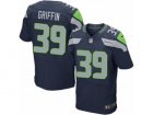 Mens Nike Seattle Seahawks #39 Shaquill Griffin Elite Steel Blue Team Color NFL Jersey